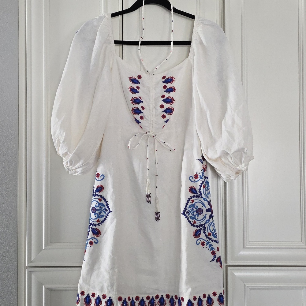 NWT FARM RIO | $285 Embroidered Embellished Mini Dress - Picture 13 of 16